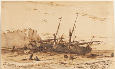 Étretat ، 1854. بواسطة تشارلز إميل جاك