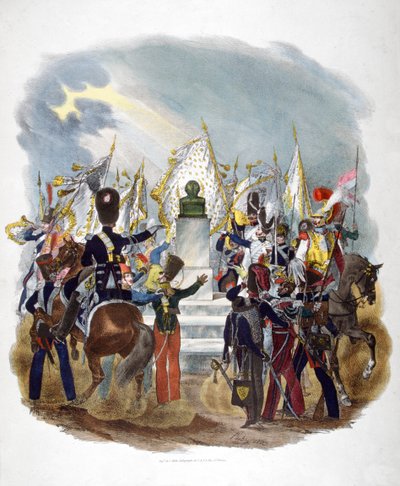 زي الجيش الفرنسي والفوج المختلفة ، 1823. بواسطة تشارلز إتيان بيير موت