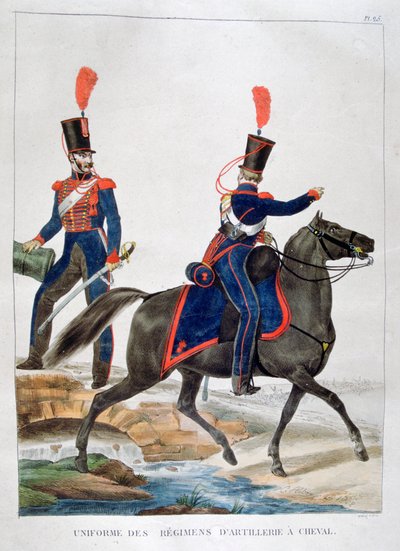 زي فوج من مدفعية الخيل ، فرنسا ، 1823. بواسطة تشارلز إتيان بيير موت