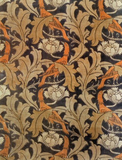 الزهور والأوراق مع الطيور ، تم تصنيعها بواسطة GP & J.Baker for Liberty & Co. ، c.1893 (المخمل المطبوع) بواسطة تشارلز فرانسيس أنيسلي فويسي
