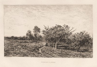 أشجار التفاح في Auvers Pommiers in Auvers ، 1877. بواسطة تشارلز فرانسوا داوبيني