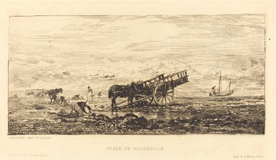 الشاطئ في Villerville بواسطة تشارلز فرانسوا داوبيني