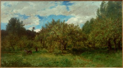 CFDaubigny ، البستان الفرنسي في وقت الحصاد بواسطة تشارلز فرانسوا داوبيني