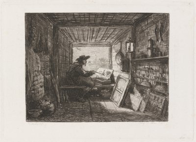 Studio on the Boat (Le Bateau-atelier) بواسطة تشارلز فرانسوا داوبيني
