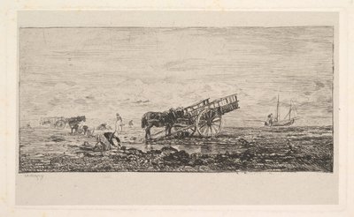 الشاطئ في Villerville ، 1837-1878. بواسطة تشارلز فرانسوا داوبيني