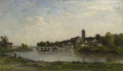 الجسر بين بيرسان وبومونت سور واز ، 1867 بواسطة تشارلز فرانسوا داوبيني
