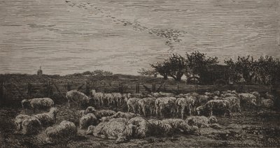 الأغنام الكبيرة ، 1860. بواسطة تشارلز فرانسوا داوبيني