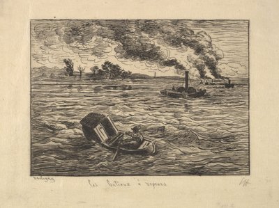 القوارب البخارية ، 1861. بواسطة تشارلز فرانسوا داوبيني