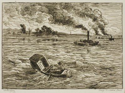 القوارب البخارية (Steamy Harbour) بواسطة تشارلز فرانسوا داوبيني
