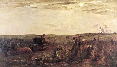 حصاد النبيذ في بورجوندي ، 1863 بواسطة تشارلز فرانسوا داوبيني
