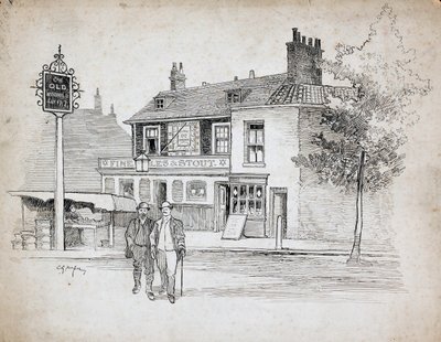 دار Old Windmill العامة ، 214-214 Chiswick High Road ، Turnham Green ، London ، 1892-1933. بواسطة تشارلز جورج هاربر