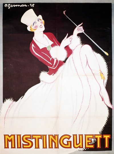 Mistinguett (1872-1956), poster illustrated, by Charles Gesmar (1900-1928), France, 20th century بواسطة تشارلز جسمار