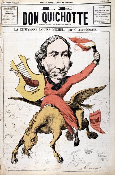 كارتون La Citoyenne Louise Michel - في "" Le Don Quixote "" من 05/05/1882 بواسطة تشارلز جيلبرت مارتن