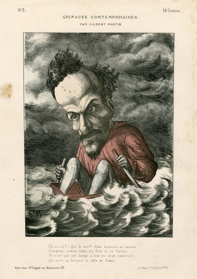 Contemporary Grimaces - Illustration by Charles Gilbert-Martin (1839-1905): Rochefort Henri (1831-1913) - Sea بواسطة تشارلز جيلبرت مارتن
