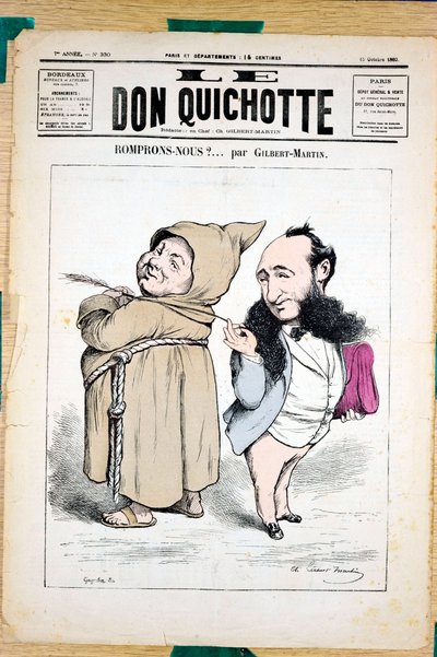 غلاف "" Le Don Quixote "" ، رقم 330 ، Satirique en Couleurs بواسطة تشارلز جيلبرت مارتن
