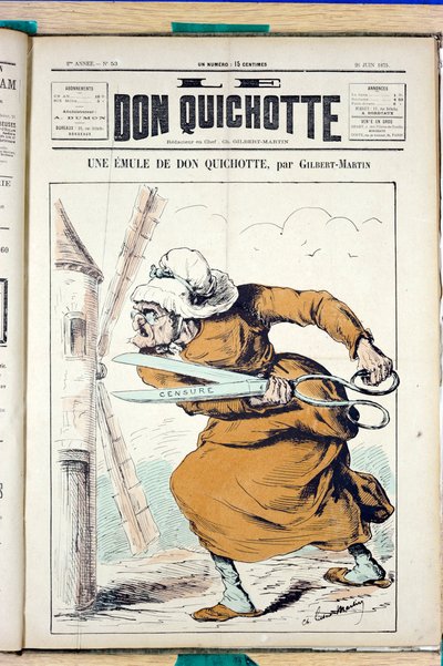 غلاف "" Le Don Quixote "" ، رقم 53 ، Satirique en Colors بواسطة تشارلز جيلبرت مارتن