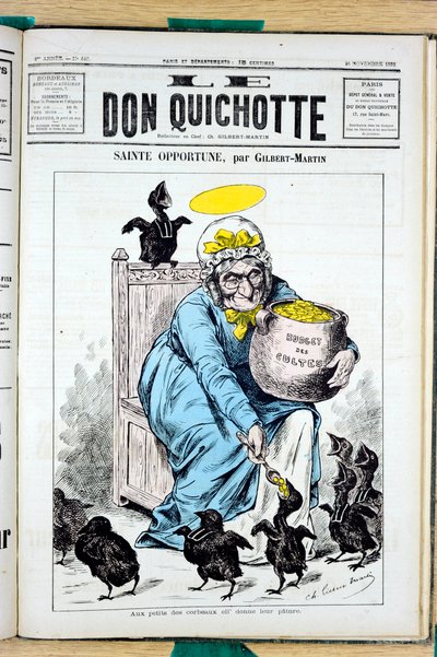 غلاف "" The Don Quixote "، رقم 440 ، Satirical en Colors بواسطة تشارلز جيلبرت مارتن