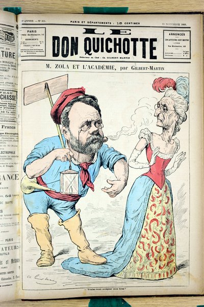 غلاف "" The Don Quixote "" ، رقم 804 ، Satirique en Couleurs بواسطة تشارلز جيلبرت مارتن