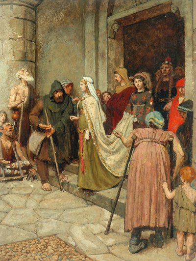 الرسالة (حادثة في تاريخ ملوك ميروفينجيان) (زيت على لوح صلب) بواسطة تشارلز جوجين
