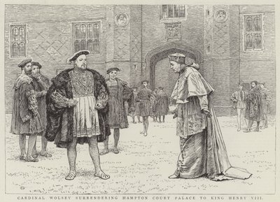استسلم الكاردينال Wolsey قصر هامبتون كورت للملك هنري الثامن بواسطة تشارلز جرين