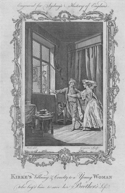 كيركيس النذالة والقسوة لامرأة شابة توسلت إليه لإنقاذ حياة إخوته ، 1773. بواسطة تشارلز غرينيون