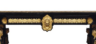 طاولة Napoleon III ، من تصميم Jean Brandely ، مطعمة من E. Varlot ، باريس ، حوالي 1850-1875 (Ormolu ، نحاسي مذهب ، خشب الأبنوس والجميز) بواسطة تشارلز غيوم ديل