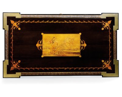 طاولة Napoleon III ، من تصميم Jean Brandely ، مطعمة من E. Varlot ، باريس ، حوالي 1850-1875 (Ormolu ، نحاسي مذهب ، خشب الأبنوس والجميز) بواسطة تشارلز غيوم ديل