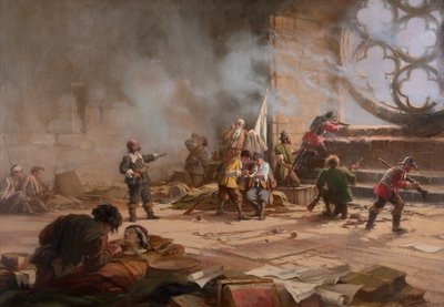 حصار دندي ، سبتمبر 1651 بواسطة تشارلز جوستاف لويس فيليبس