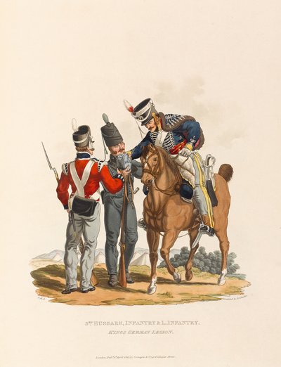 ثالث فرسان ومشاة ومشاة خفيفة. فيلق الملك الألماني ، حوالي عام 1815 (أكواتينت) بواسطة تشارلز هاميلتون (بعد) سميث