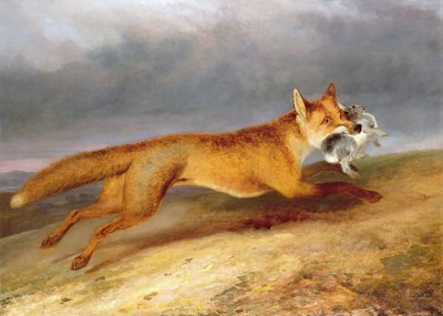 Fox making off with a Rabbit بواسطة تشارلز هانكوك