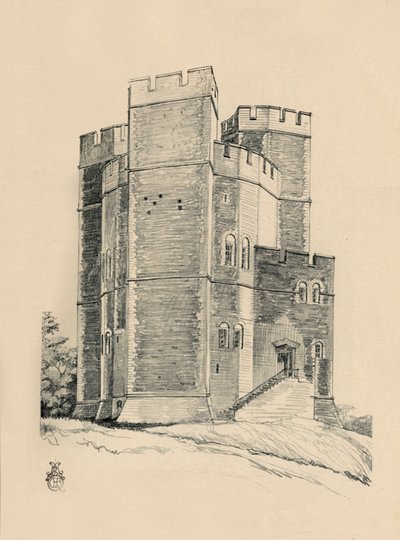 خارج قلعة Orford ، تم استعادة Suffolk the Battments ، 1931 بواسطة تشارلز هنري بورن كوينيل