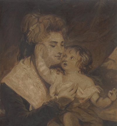 سيدة داشوود وابنها ، كاليفورنيا. 1785. بواسطة تشارلز هوارد هودجز