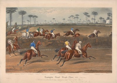 واحدة من مجموعة من أربعة: Leamington Grand Steeple Chase ... 1837. اللوحة 2. السيد كريستيان في سكريبتون ... بواسطة تشارلز هانت