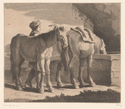 شرب الخيول ماسيتي دي نورماندي (العنوان على الكائن) سلسلة الحيوانات (عنوان المسلسل) بواسطة تشارلز الثاني إيرارد (منسوب إلى)