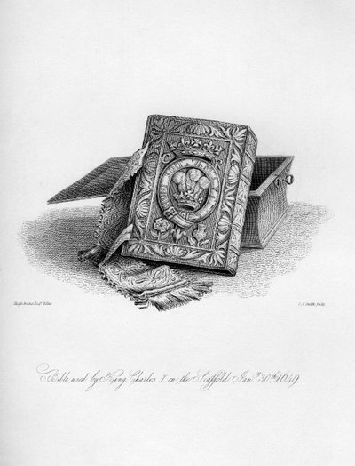 الكتاب المقدس الذي استخدمه الملك تشارلز الأول على سقالة ، 30 يناير 1649 ، 1840 بواسطة تشارلز جي سميث