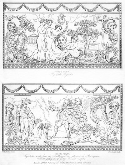 كاسوليت منحوت مصنوع من خشب شجرة التوت شكسبيرز ، القرن الثامن عشر ، 1840 بواسطة تشارلز جي سميث