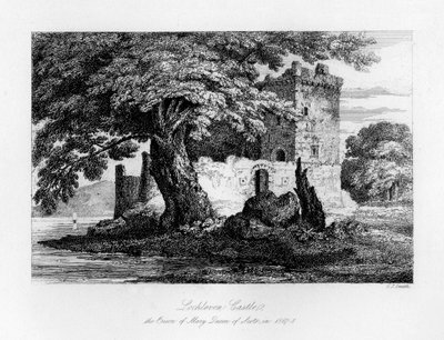 قلعة لوخليفين ، اسكتلندا ، سجن ماري ، ملكة اسكتلندا ، 1840 بواسطة تشارلز جي سميث