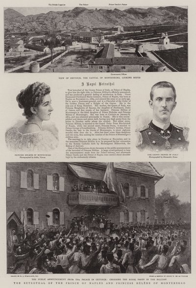 خطوبة أمير نابولي والأميرة هيلين من الجبل الأسود بواسطة Charles J. Staniland