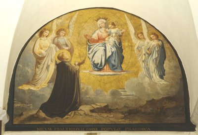 Virgin delivering rosary to San Damiano بواسطة تشارلز جان بابتيست بيسون