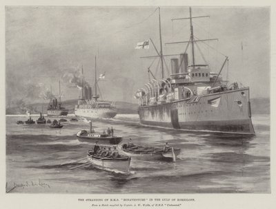 حبلا HMS Bonaventure في خليج كورنيلوف بواسطة تشارلز جون دي لاسي