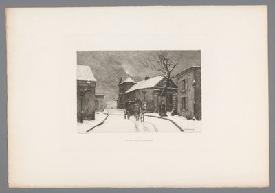 Gezicht op de Rue des Rosiers in Montmartre Rue des Rosiers في مونمارتر (العنوان على الكائن) فرنسا etsen uit 1875 (عنوان المسلسل) النقش في عام 1875 (عنوان المسلسل) بواسطة تشارلز جوزيف بوفيري