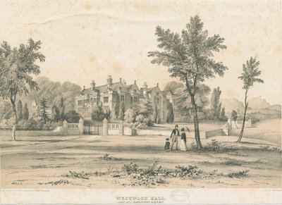 قاعة ويستوود: مطبوعة حجرية ملونة ، بدون تاريخ [1832-1841] بواسطة تشارلز جوزيف هولمانديل
