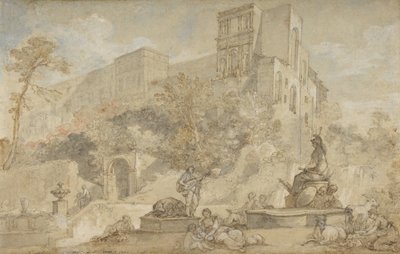نافورة روما في فيلا ديستي ، تيفولي ، 1765. بواسطة تشارلز جوزيف ناتوار