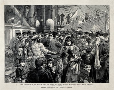 فحص اليهود اليهود من قبل طبيب قبل الهجرة من ليفربول ، 1891 بواسطة تشارلز جوزيف ستانيلاند