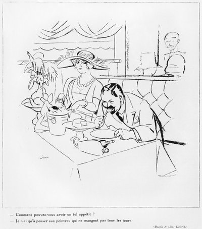 الأكل ، الرسم التوضيحي من L&39;Amour de l&39;Art ، 1925 بواسطة تشارلز لابورد