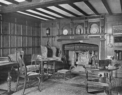 غرفة مدخل House of the Chaloners (صورة b / w) بواسطة تشارلز لاثام