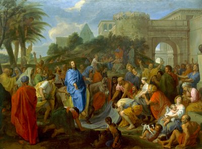 دخول المسيح إلى القدس ، بواسطة تشارلز لو برون (1619-1690) ، زيت على قماش بواسطة تشارلز لو برون
