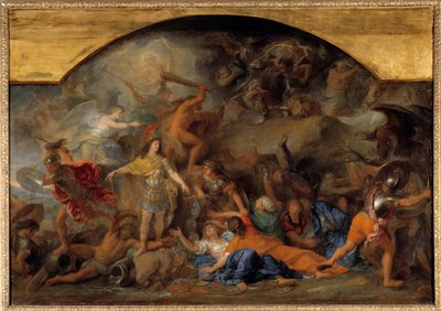 الحرب الهولندية (1672-1679): "" غزا فرانش كونت للمرة الثانية في 1674 "لوحة تشارلز ليبرون (لو برون) (1619-1690) القرن السابع عشر صن. 0،93 × 1،4 م بواسطة تشارلز لو برون