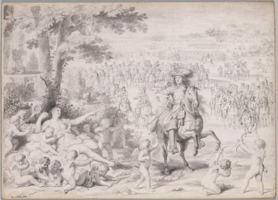 تم القبض على لويس الرابع عشر من قبل فينوس ، في أوائل 1670. بواسطة تشارلز لو برون