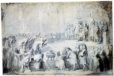 سفراء سياميين أمام الملك ، 1686 بواسطة تشارلز لو برون